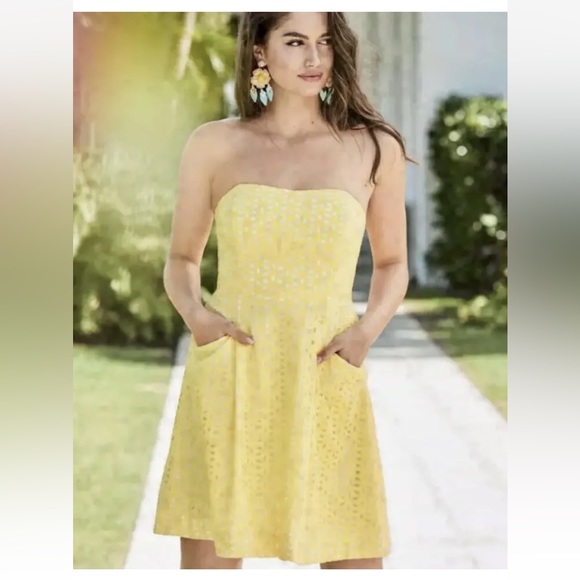 Lilly Pulitzer Dresses Lilly Pulitzer Dress Yellow Pineapple Flower